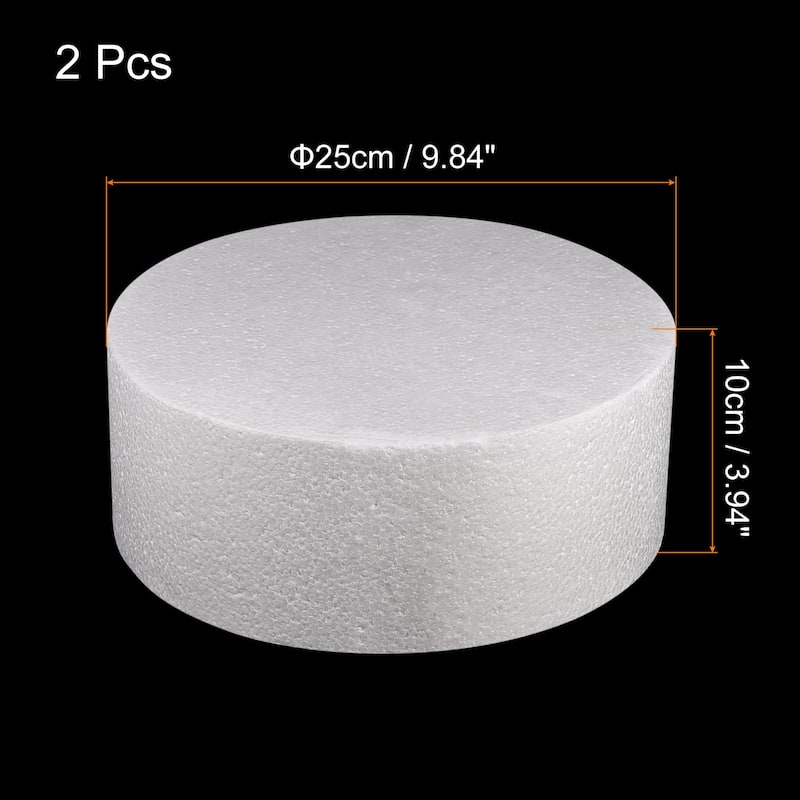 Round Foam Cake Dummy Circle Dummy Cake Set for Wedding White