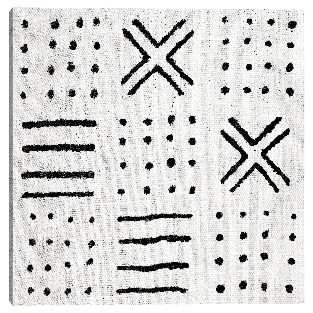 Mudcloth White II by Ellie Roberts Canvas Art Print