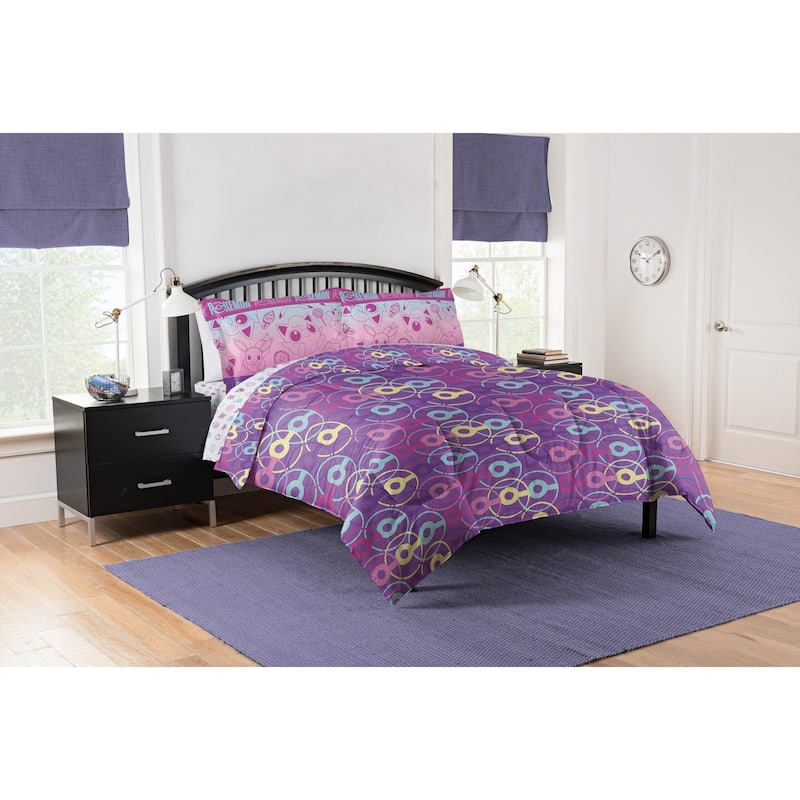 Pokemon Light and Sweet Rotary 5-piece Full Bed in a Bag Set