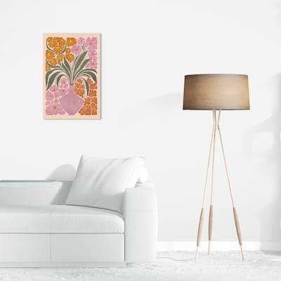 Wynwood Studio Canvas Floral and Botanical Floral Collage Cascade Purple and Pastel Violet Traditional Wall Art Canvas Print