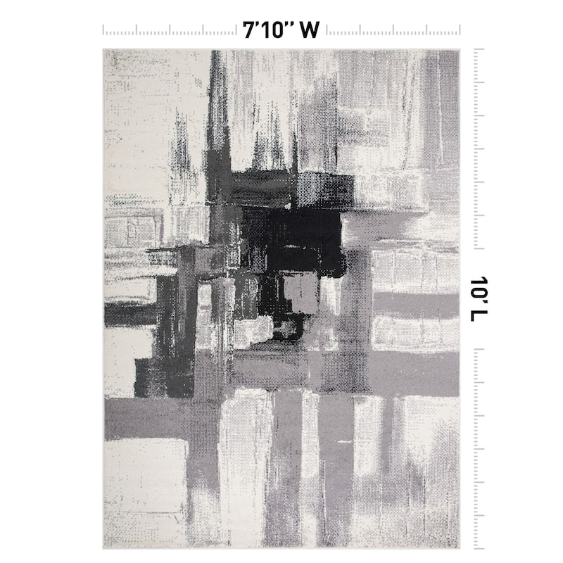 World Rug Gallery Modern Abstract Art Area Rug