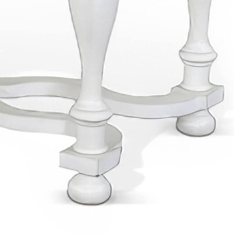 Orso Counter Height Narrow Dining Table, White, Brown Wood, 84 Inch