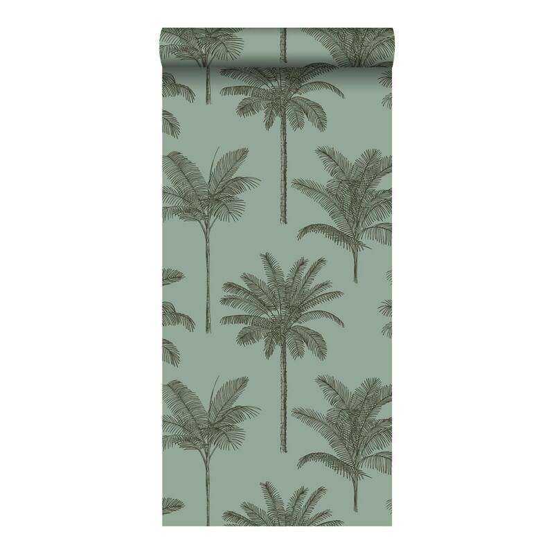 ESTA Home Taj Sage Palm Trees Wallpaper - 20.9 x 396 x 0.025