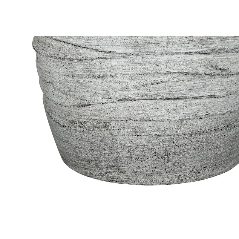 Lighting, 27"h, Table Lamp, Grey Resin, Ivory / Cream Shade, Modern