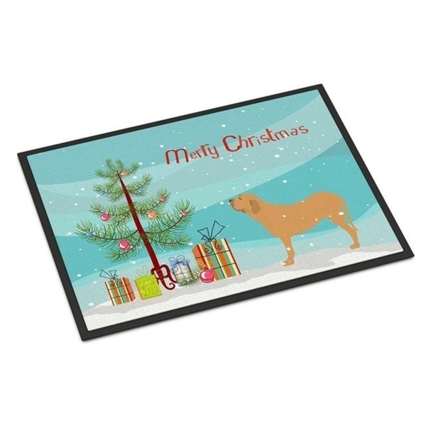 Carolines Treasures BB2997JMAT Fila Brasileiro Merry Christmas Tree Indoor or Outdoor Mat 24 x 36