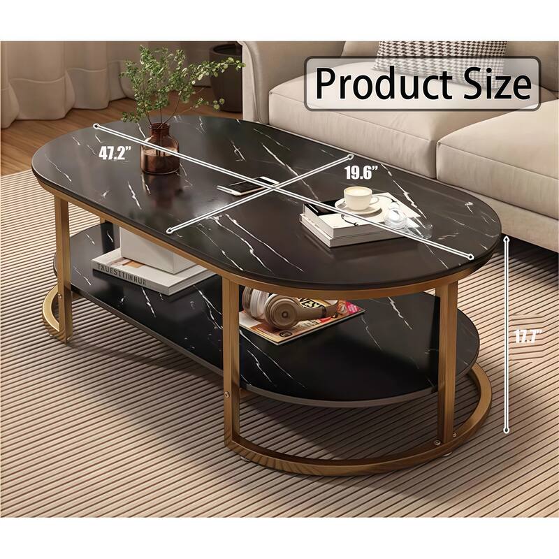 Modern Morden Dining Table Coffee Table in Black Gold