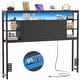 preview thumbnail 46 of 82, Headboards with Storage Shelves, Head Board with Power Outlet and LED Light for Bed Frame