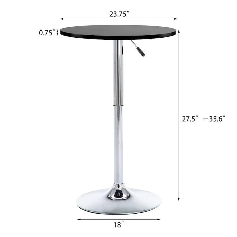 360 Swivel Round Pub Table Height Adjustable Bar Table 25-35 inches - N/A