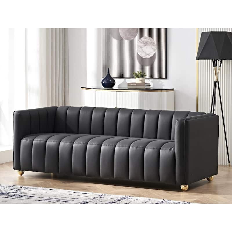 Channel Tufted Glam Indoor Living Room Sofa