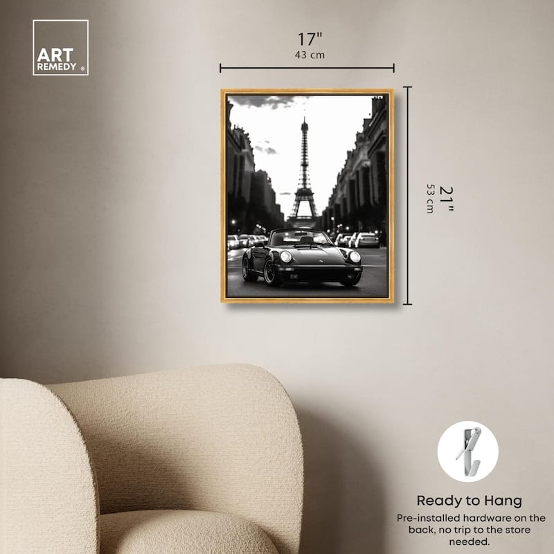 Street Scene with Porsche Canvas by Art Remedy