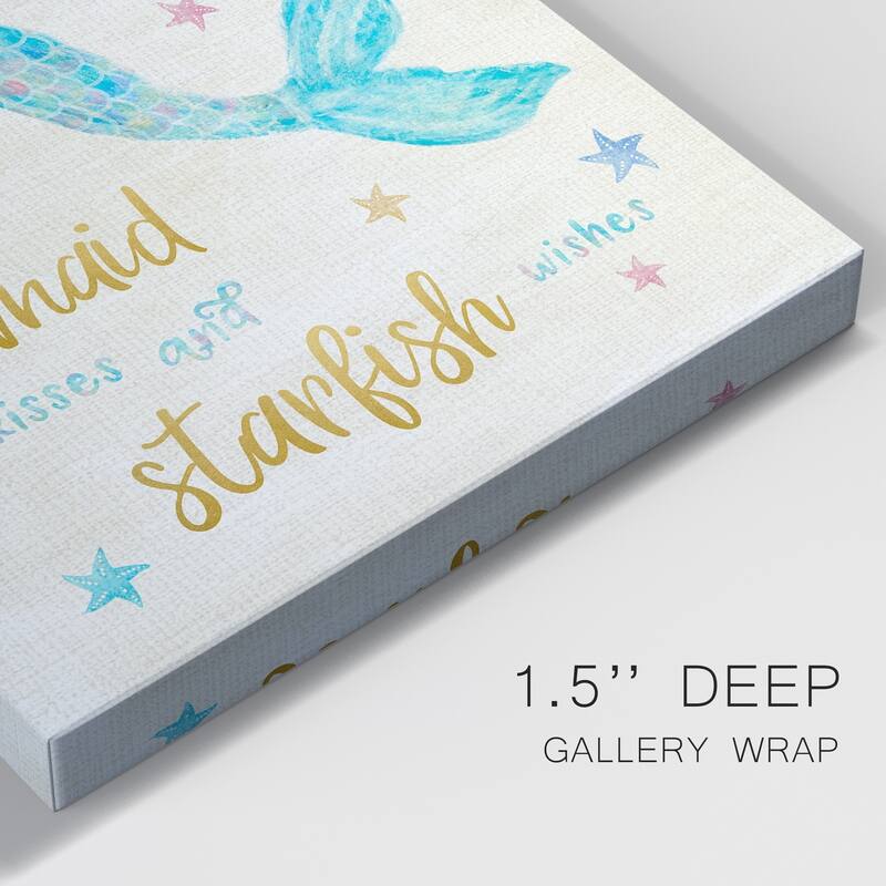 Mermaid Kisses Premium Gallery Wrapped Canvas - Ready to Hang