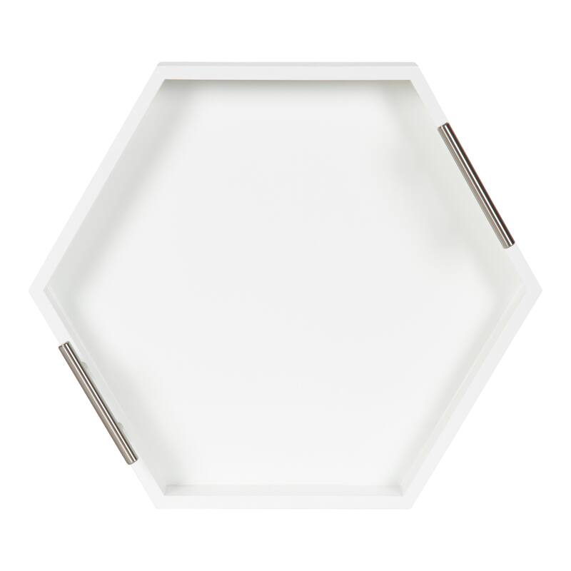 Kate and Laurel Lipton Hexagon Decorative Tray - 18x18