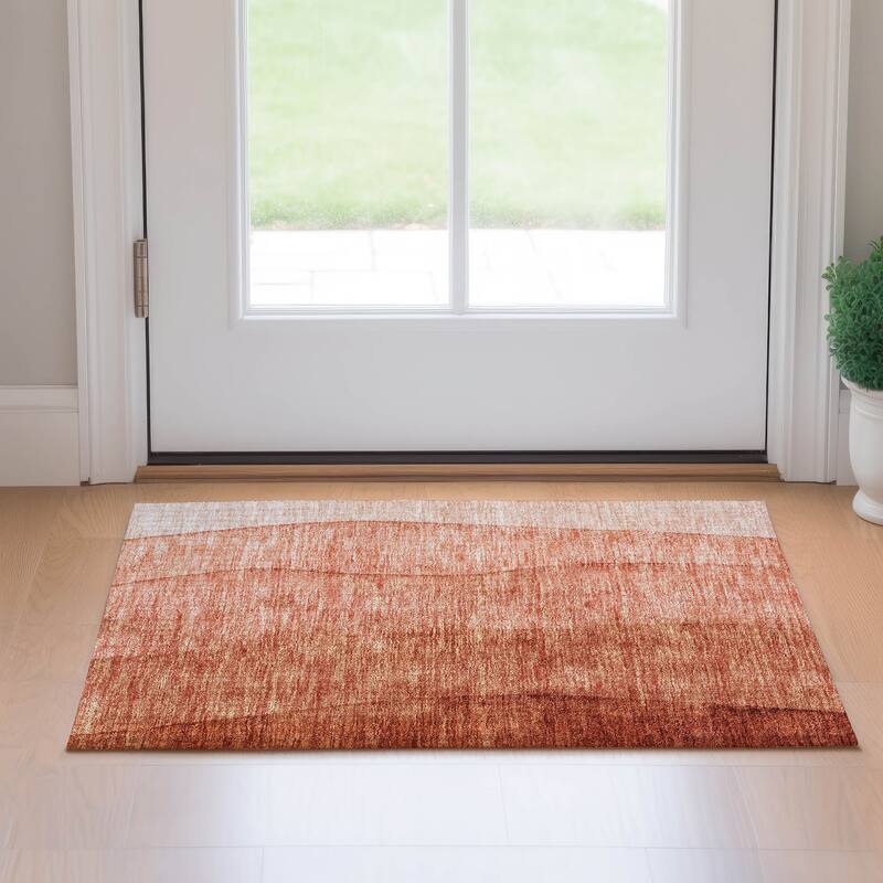 Premium Washable Super Soft Chunky Ombre Mayfield Rug - Paprika - 1' 8" x 2' 6" - Rectangle