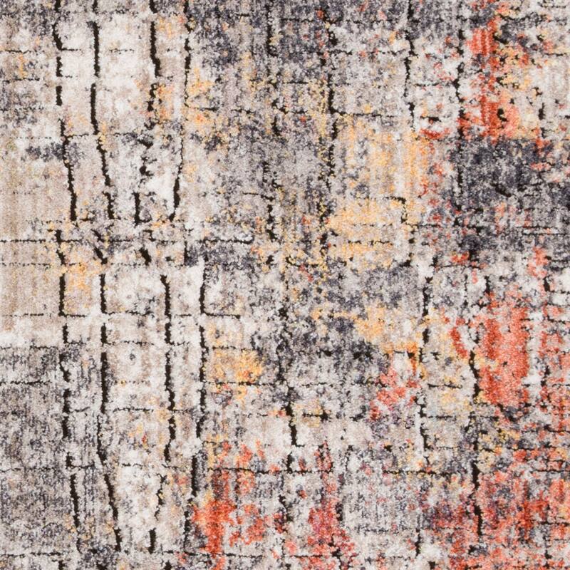 Alexander Home Athens Abstract Modern Sunset Distresssed Area Rug