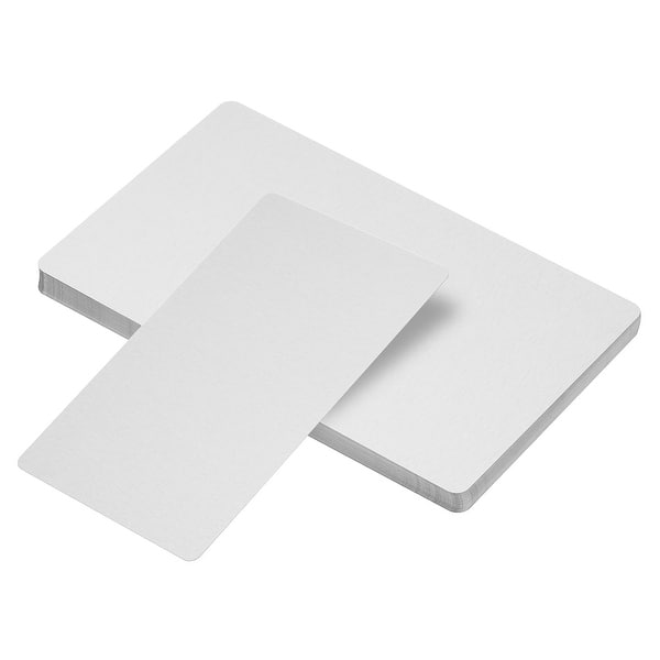 0.21mm Metal Business Cards 24 Pcs Name Card Laser Engraving Aluminum, Silver | Harfington, Black / 0.45mm