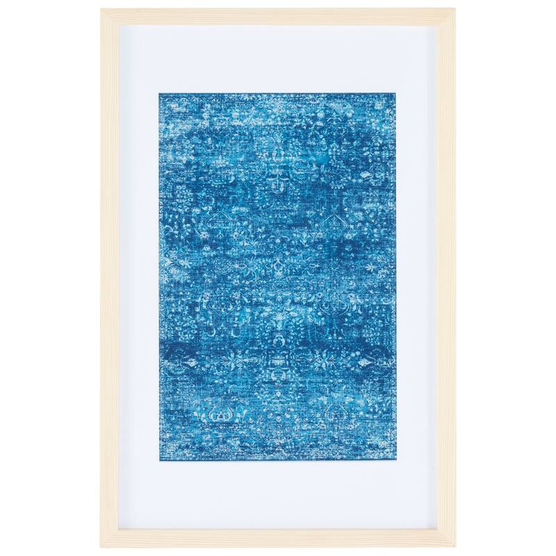 SAFAVIEH Hanora 23-inch Blue Framed Textile Wall Art