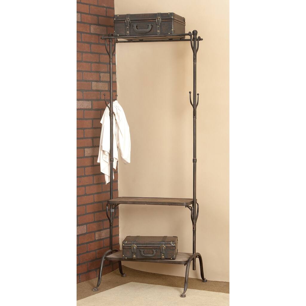 Black Iron Industrial Coat Rack 69 x 26 x 20 - 26 x 21 x 69