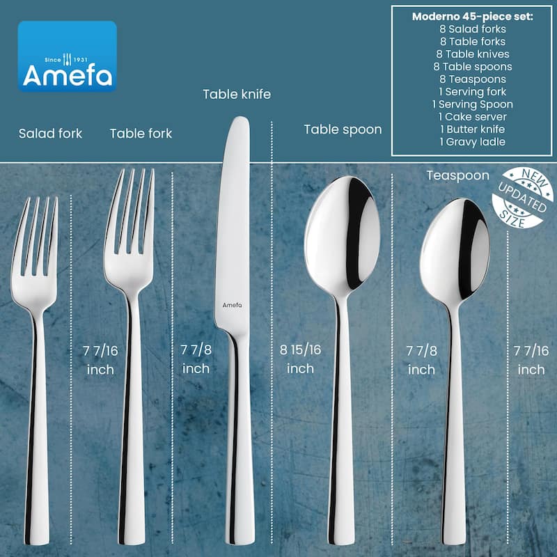 Amefa Moderno 45 Piece Flatware Set