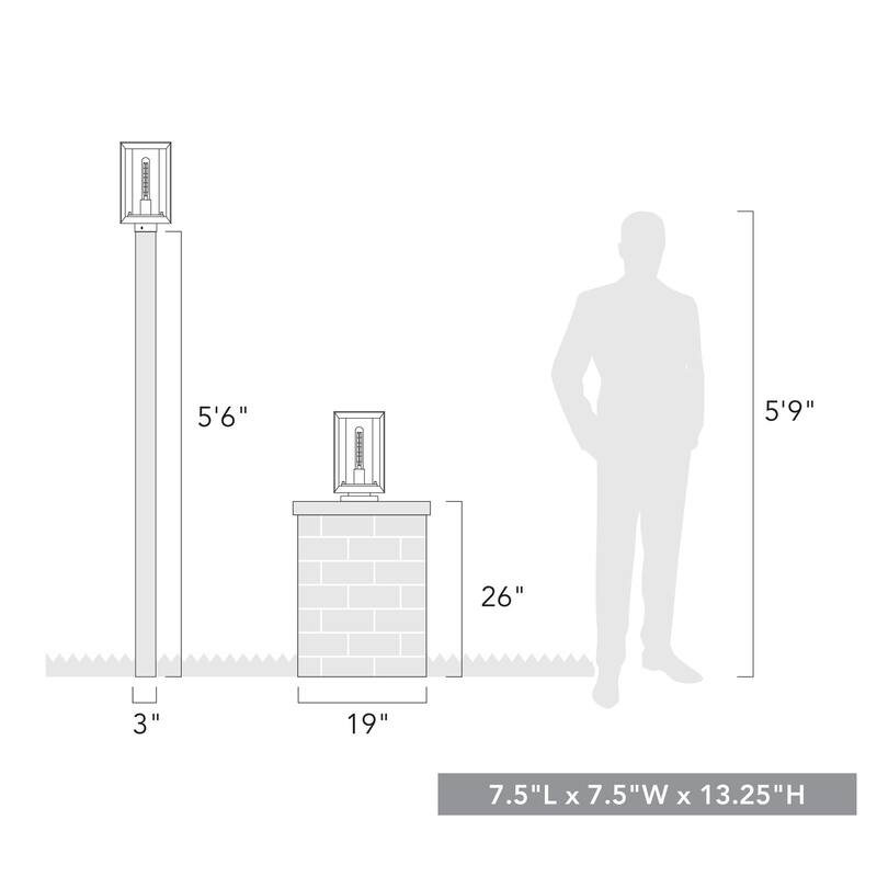 Smyth 1 Light Outdoor Post Light
