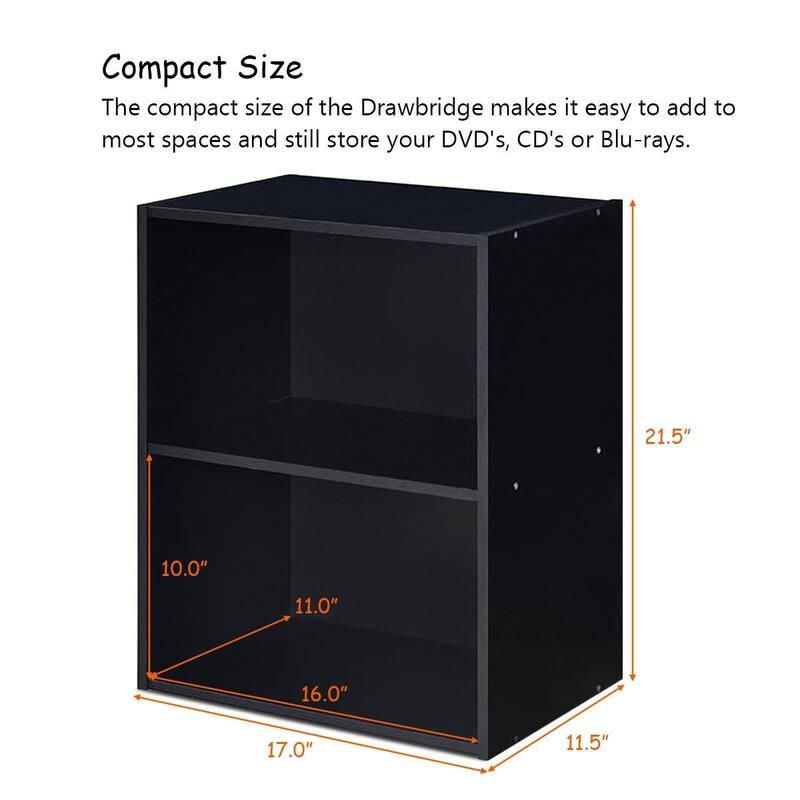 2 Tier Open Night Stand End Table Sofa Side Storage Furniture - 17" x 11.5" x 21.5" (L x W x H)