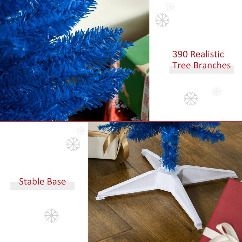 6ft Slim Pencil Christmas Tree with 390 Tips, Unlit Artificial Holiday Tree