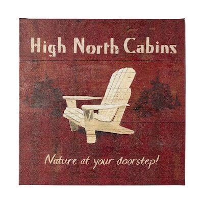 Lodge Signs II (30 x 30) Canvas Art Print