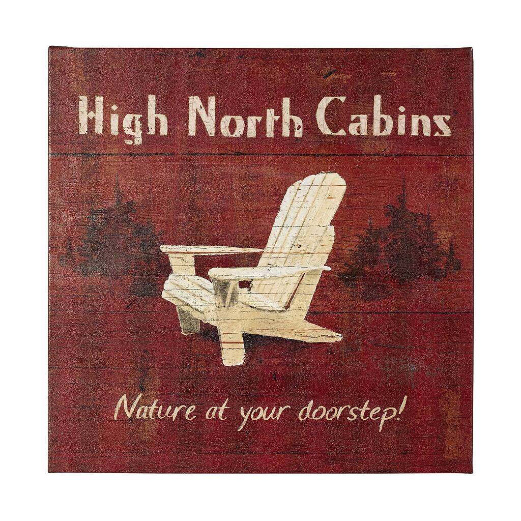 Lodge Signs II (30 x 30) Canvas Art Print