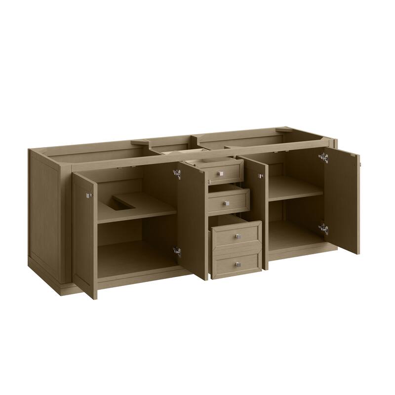 Chicago 72" Double Vanity, Walnut Whisper