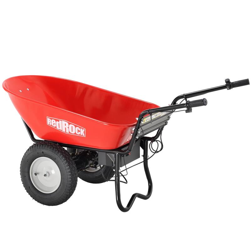 Electric Utility Cart - 24V 180W AGM Battery, 330lb Capacity with Barrel Dump Feature