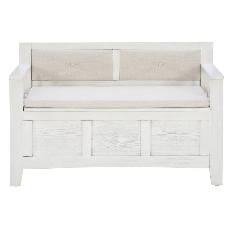 Dahlia Wood Flip Top Storage Entryway Bench