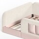 preview thumbnail 112 of 124, Twin/Full/Queen Teddy Fleece Floor Bed with Upholstered Safety Rails and Pocket