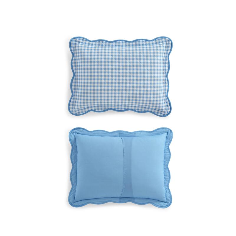 Martha Stewart Olivia Gingham Cotton Reversible Quilt Set