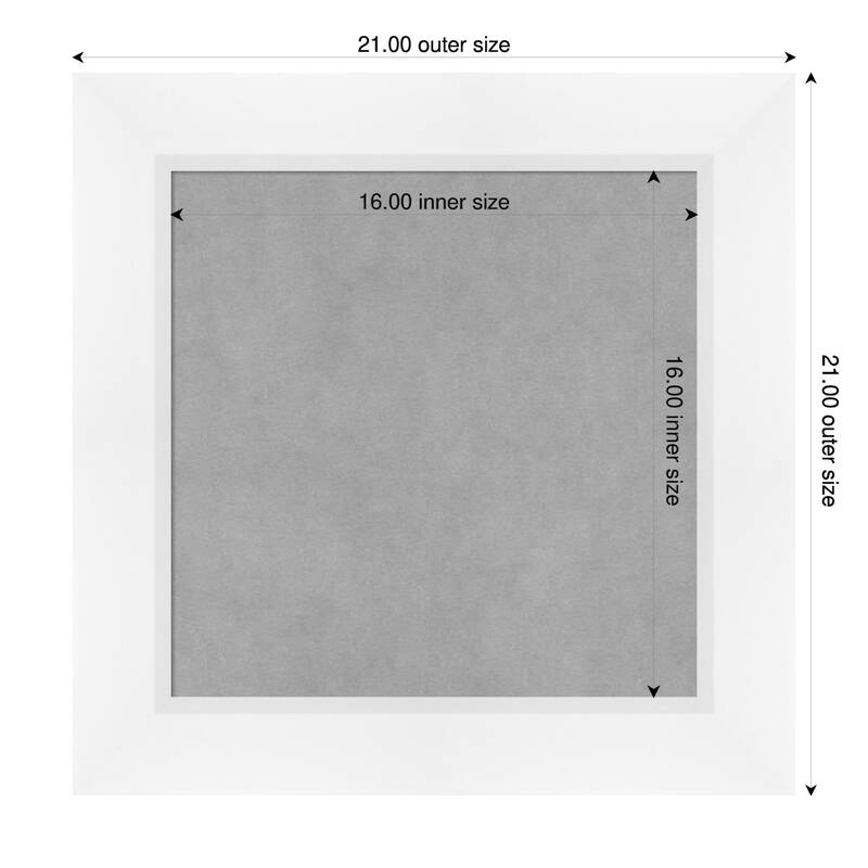 Amanti Art Sloped Black Framed - 21 x 21 in - Sloped White