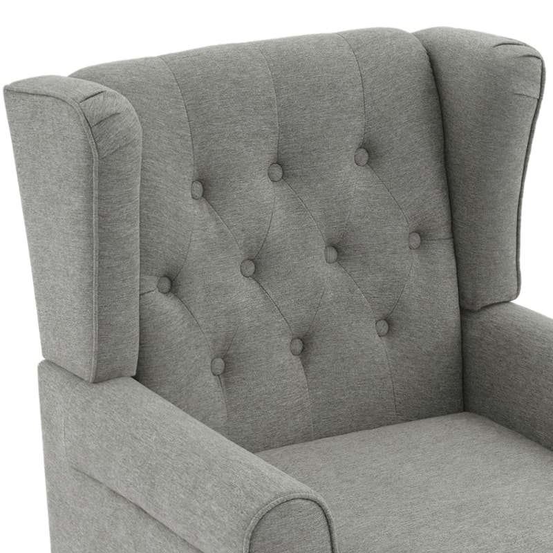 Button-Tufted Accent Club Chair Wingback Armchair Set of 2