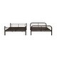 preview thumbnail 11 of 14, Full over Full Metal Bunk Bed with Fence