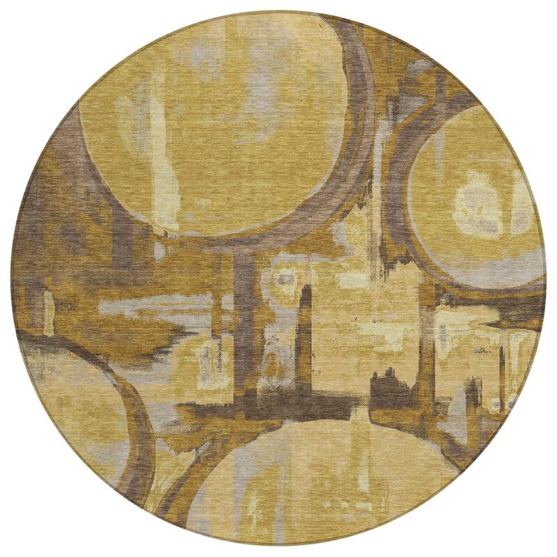 Machine Washable Indoor/ Outdoor Modern Erie Chantille Rug