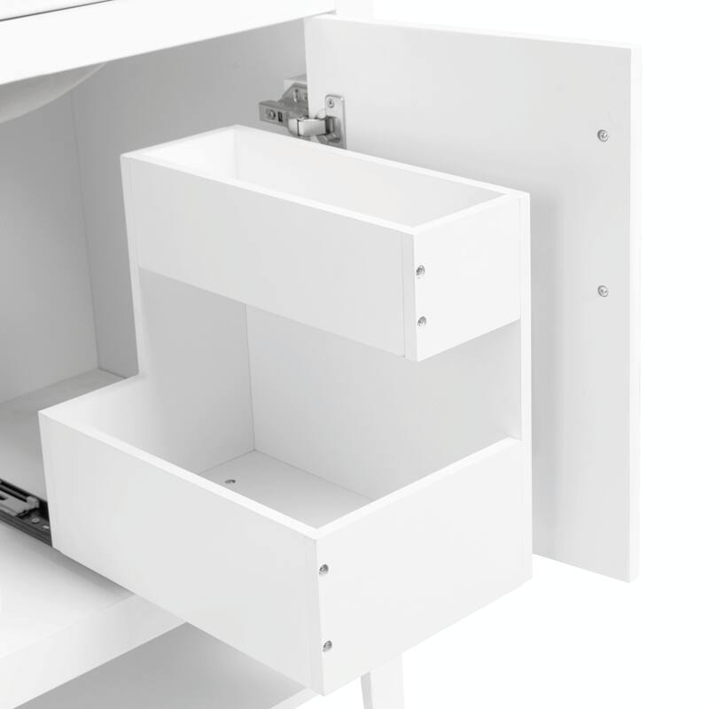 30" Bathroom Vanity with Sink, Multi-functional Cabinet with Doors and Drawers