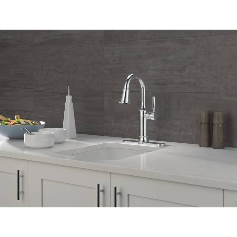 Delta 9984-DST Renaldi 1.8 GPM Single Hole Pull-Down Bar/Prep Faucet