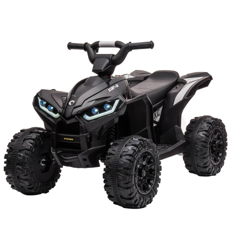 12V Ride on 4-Wheeler ATV Quad Vehicle with Remote Control - Black