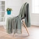 preview thumbnail 52 of 59, Chanasya Textured Knit Acrylic Throw Blanket With Tassels