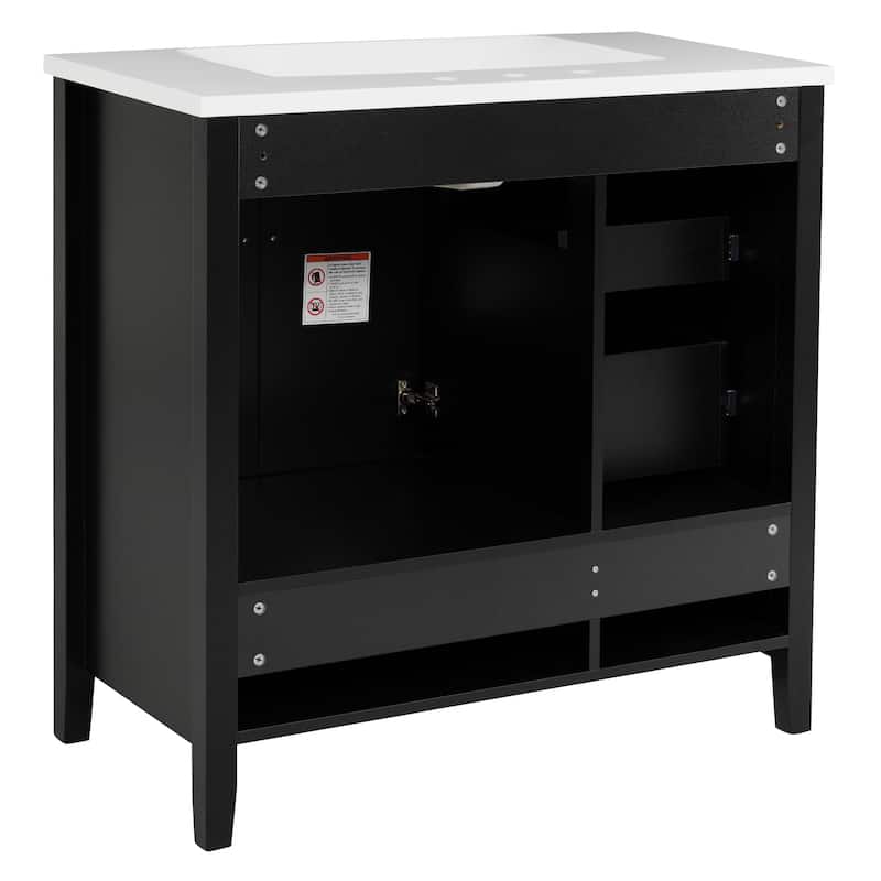 Christopher Knight Home - Simon 36" Resin Vanity with Sink and Soft-Closing Storage