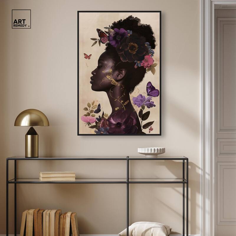 Burgundy Nectar Canvas by Art Remedy