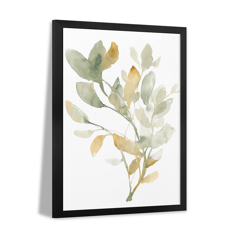 Sage & Sienna Leaves I Premium Framed Poster by Jennifer Goldberger