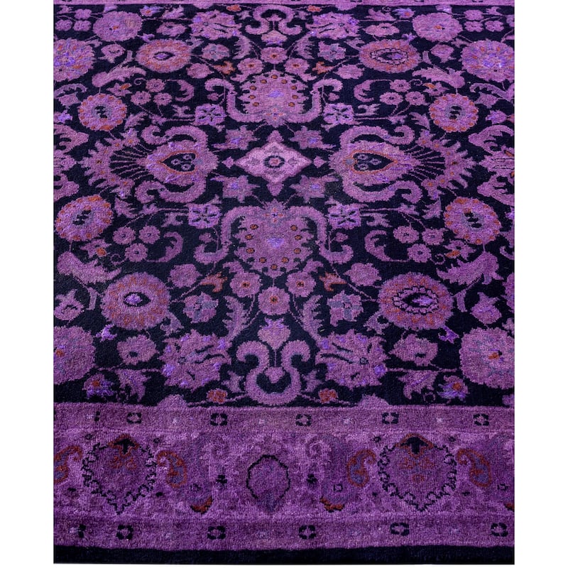 Overdyed One-of-a-Kind Hand-Knotted Area Rug - Purple - 4' 1" x 6' 6"