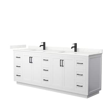 Miranda 84-inch Double Vanity, Quartz Top