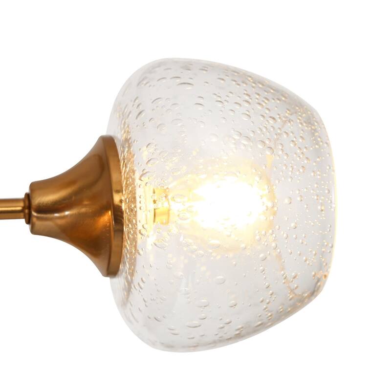 Mid-century Modern 3-light Adjustable Semi-flush Mount Sputnik Wine Glass Dimmable Ceiling Lights - D20'' * H10.5''