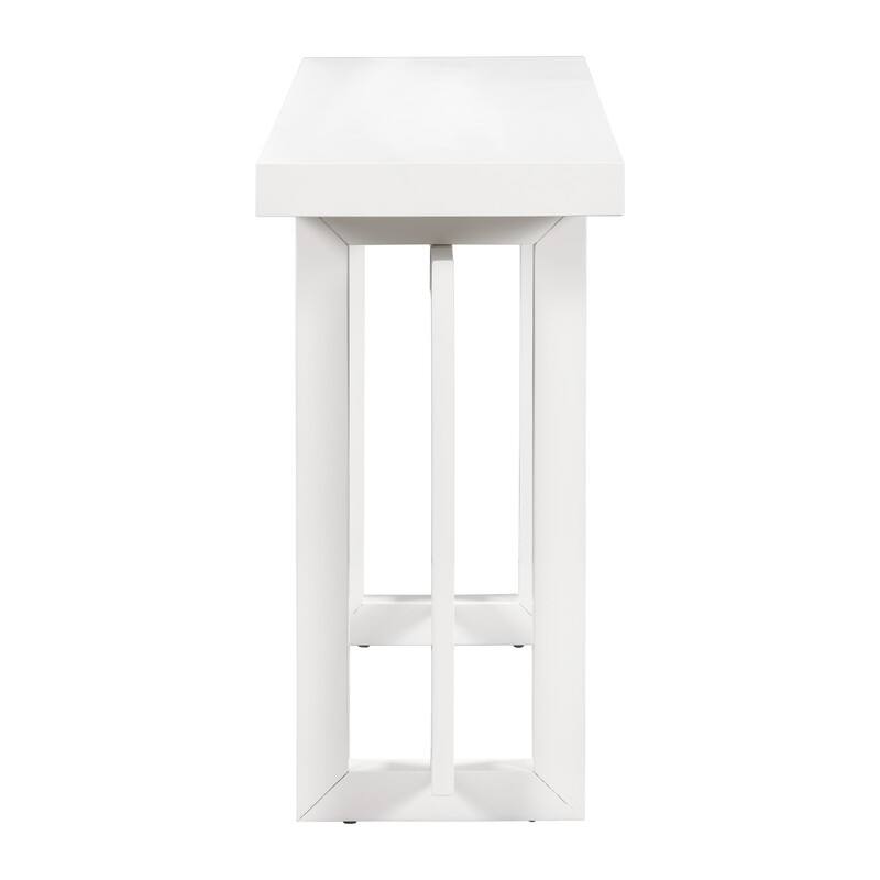 Modern Entryway Console Table with Industrial-inspired Concrete Wood Top, Hallway Foyer Sofa Long Table Entryway Table