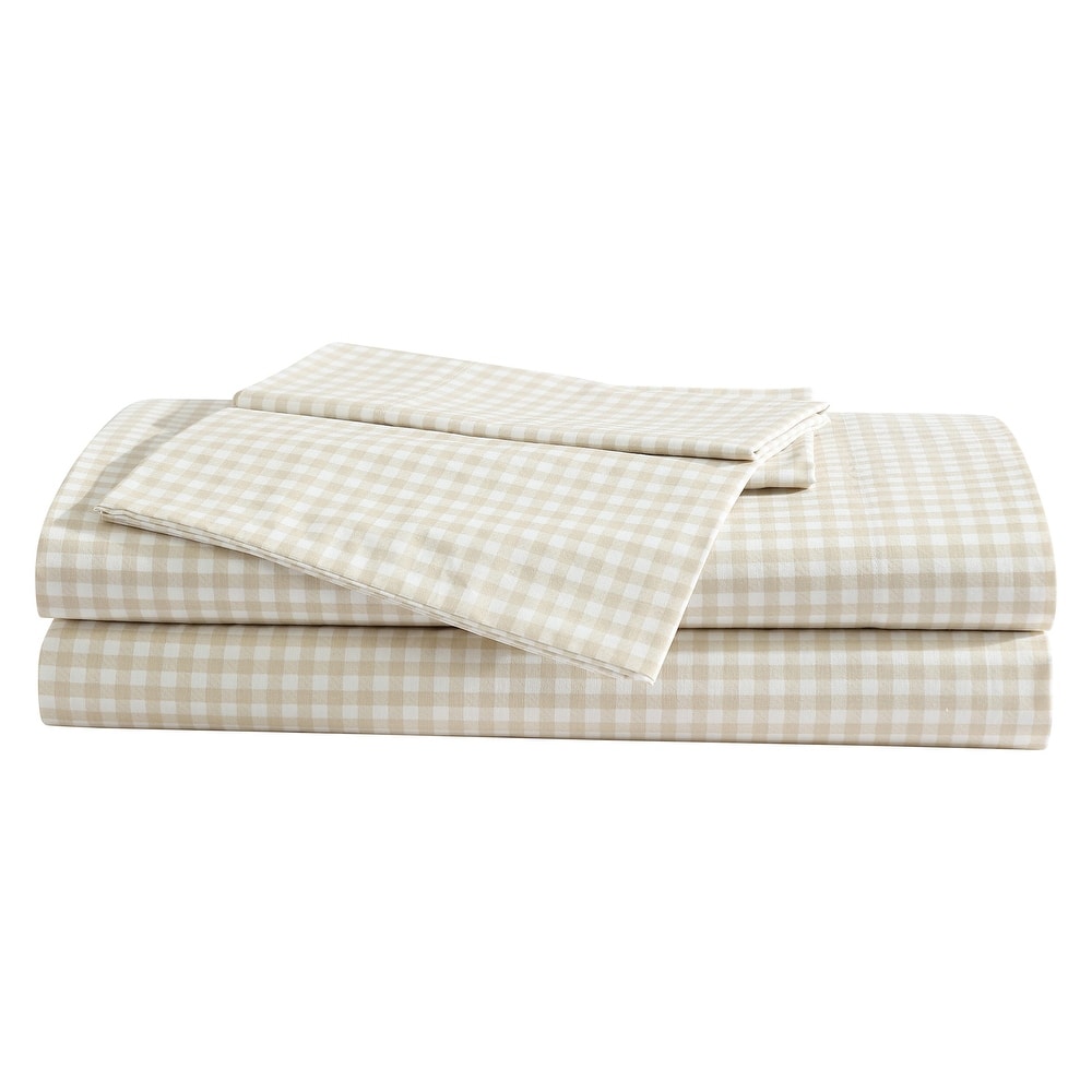 Eddie Bauer Soft & Breathable Cotton Percale Deep-Pocket Sheet Set