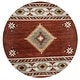preview thumbnail 11 of 14, Alora Decor Ryder Brown, Tan, and Grey Hand-tufted Wool Rug 8' x 8' Round