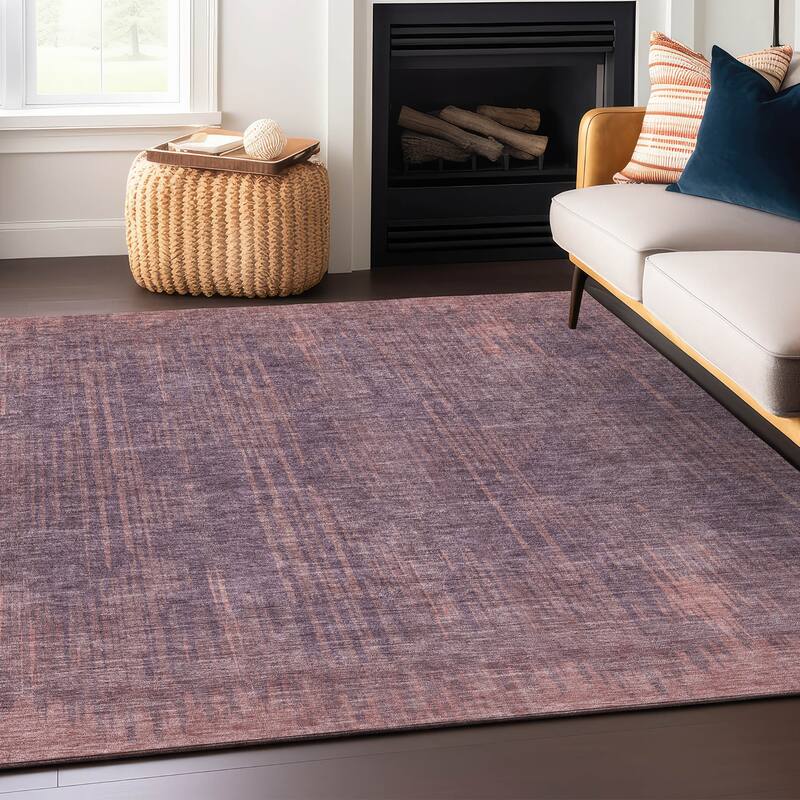 Machine Washable Indoor/ Outdoor Chantille Ombre Abstract Rug